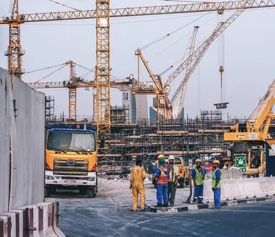 Photos of the construction site